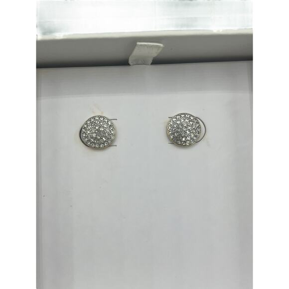 MICHAEL KORS Gold Stud Earrings Crystals - Picture 3 of 4